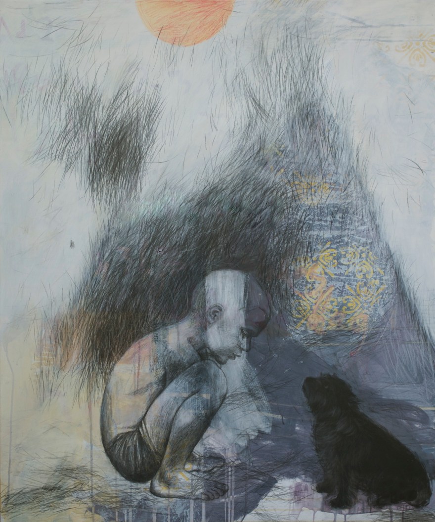 title: og håret skal være modtagere / and the hair is going to be the recipients 100 x 120 cms : price: DKR 14 000