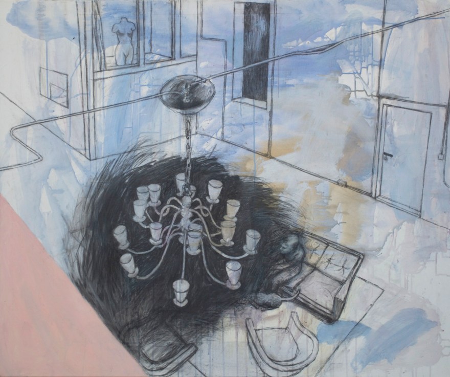 Title: det panoptiske bliks modstand mod hår / the panoptic gaze resistance against hair 100 x 120 cm pris: 14 000 DKR