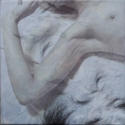 Title: Rudimentær. Hår 3/ Rudimentary. Hair 3. 30 x 30 cm solgt /SOLD