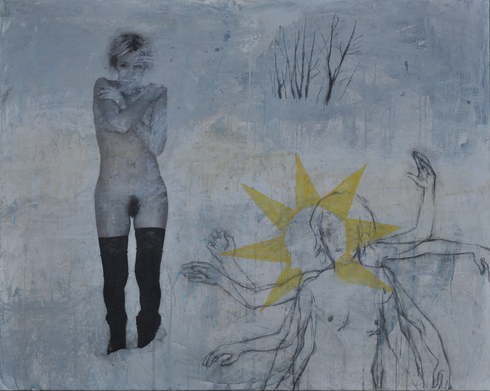 hvis jeg tager et par strømper på?/if I put a pair of socks on? 120 x 150 cm 18000 dkr