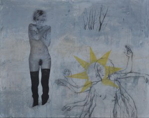 hvis jeg tager et par strømper på?/if I put a pair of socks on? 120 x 150 cm 18000 dkr